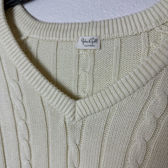 John Galt White Ida Cable Knit Sweater - Picture 6 of 11